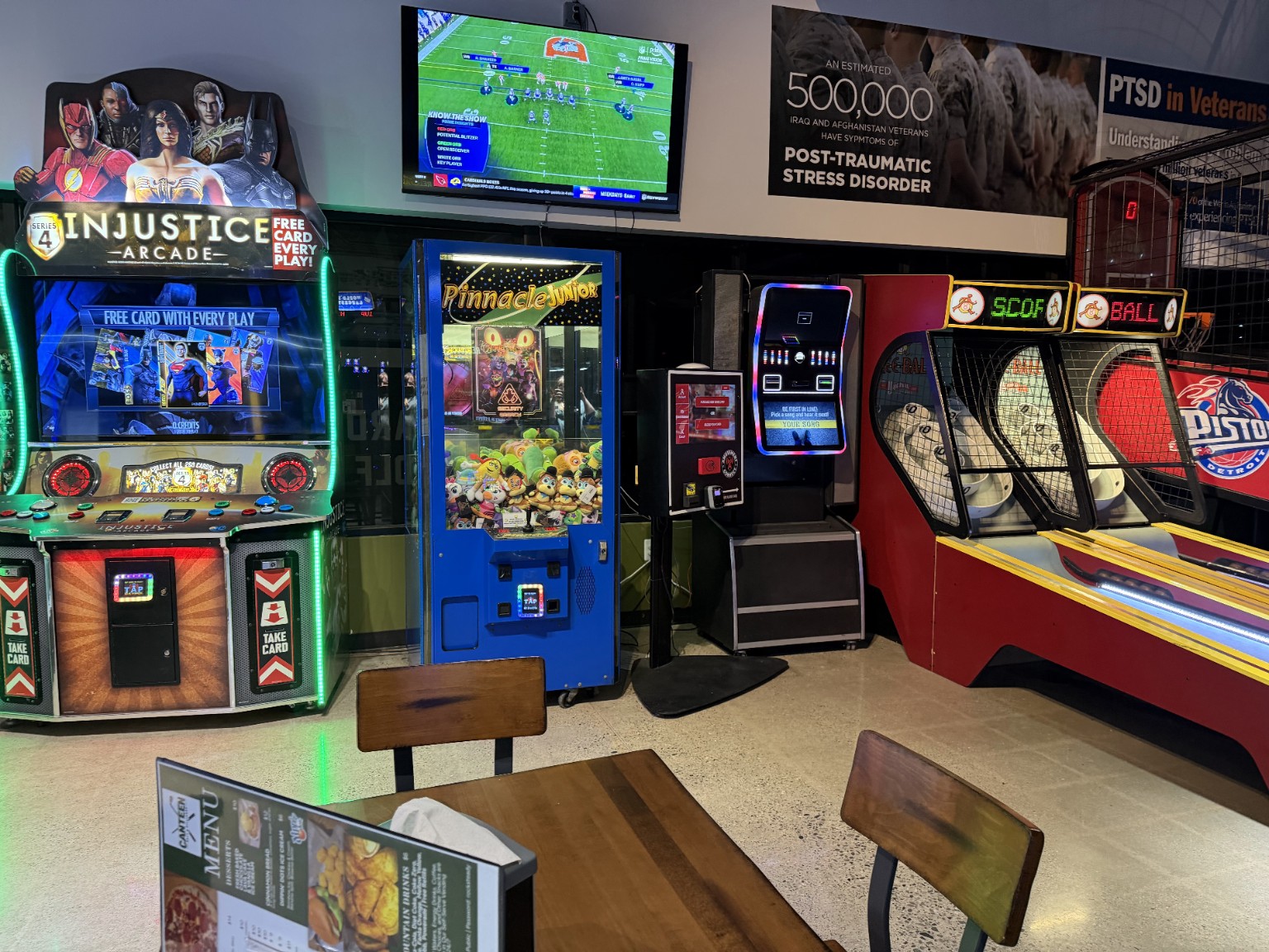 Arcade games at Canteen